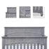Tuscany Grey 2 Piece Collection | 7 Drawer Dresser & Convertible Crib