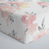 Kushies Cotton Percale Fitted Crib Sheet | Watercolour Flowers