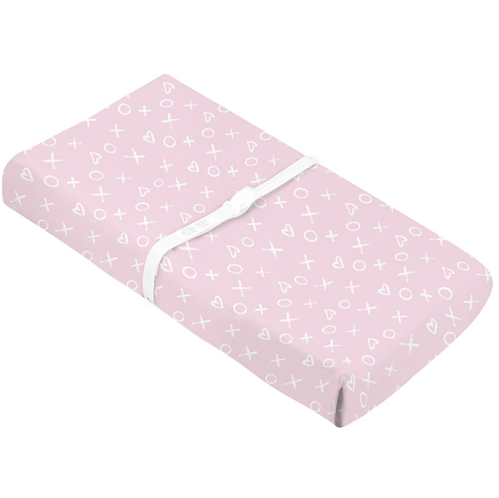 Kushies Changing Pad Cover Pink XO 3 Bambino Furniture