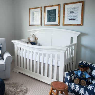 Gracie 4 in 1 Convertible Crib White Bambino Furniture