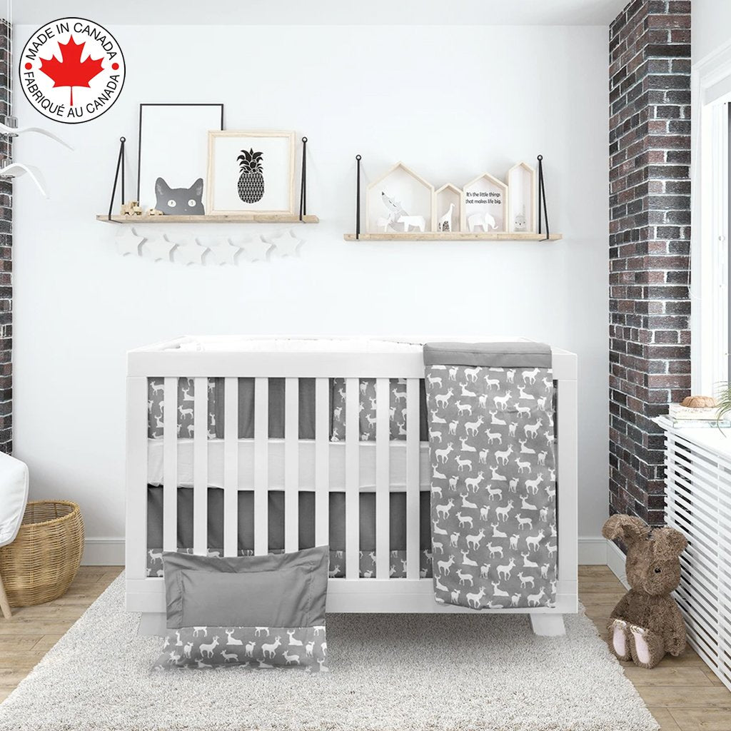 Pieces Nursery Crib Bedding Set Including Skirt, Comforter