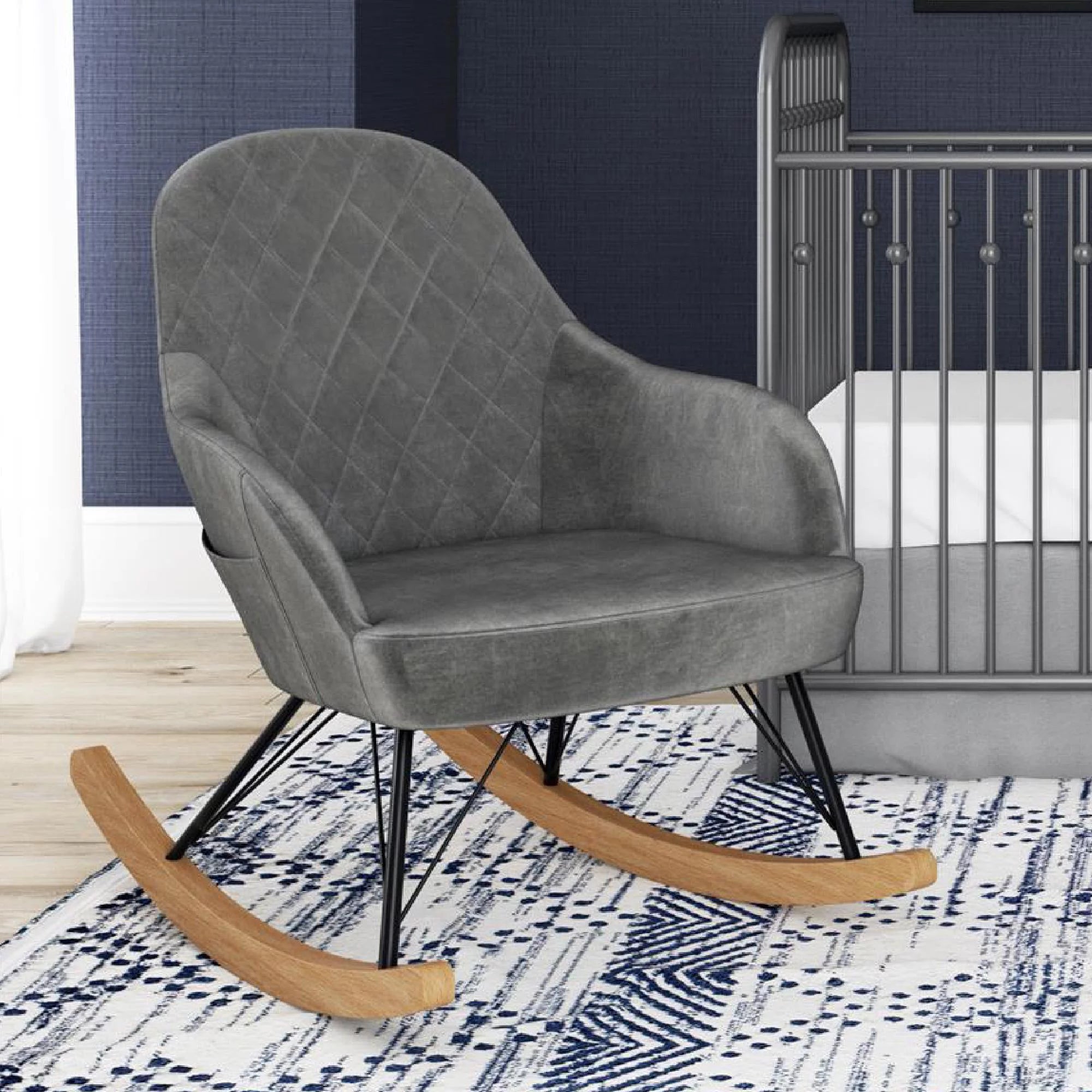 Grey baby top rocking chair