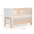 Meadow Nursery Set (Crib + 6 Drawer Dresser) | Natural Wood + White