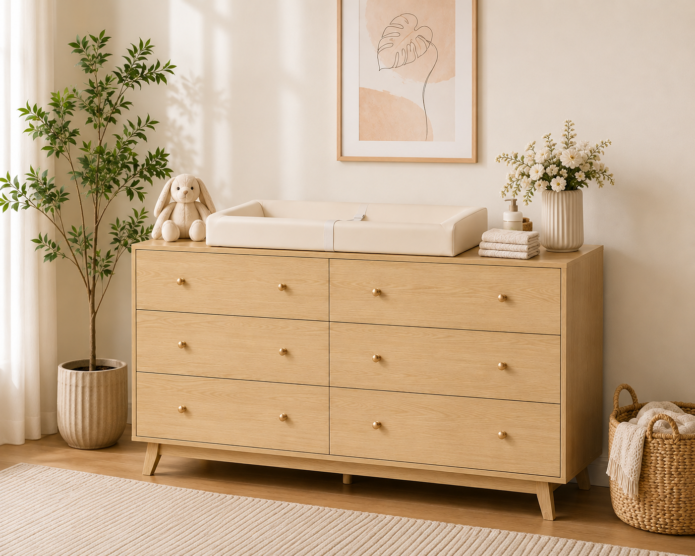Ariel 6-Drawer Dresser | Natural