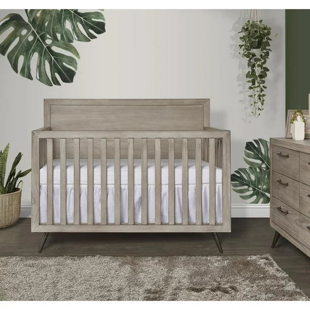 Rustic whitewash crib hot sale