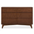 Venice 6-Drawer Double Dresser | Walnut