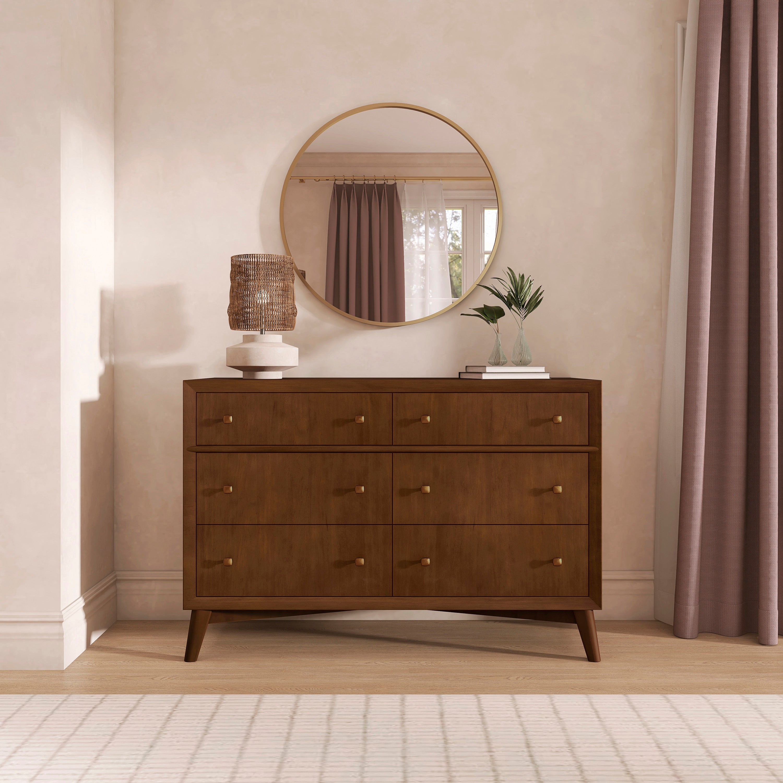 Venice 6-Drawer Double Dresser | Walnut