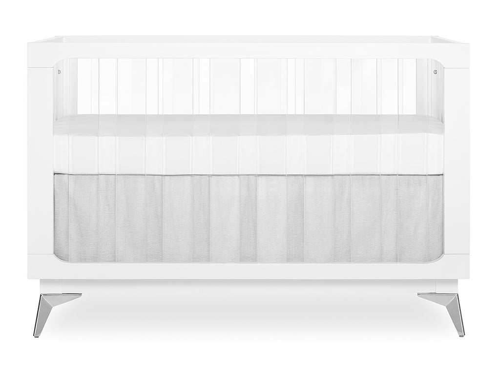 4-in-1 Convertible Crib Acrylic | White