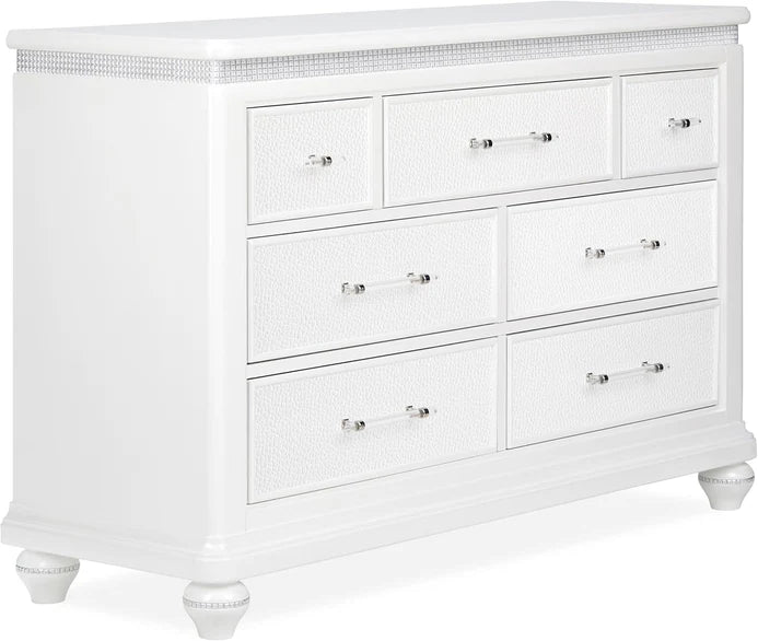 Amélie 7-Drawer Dresser | Shimmering White * Open box store sample