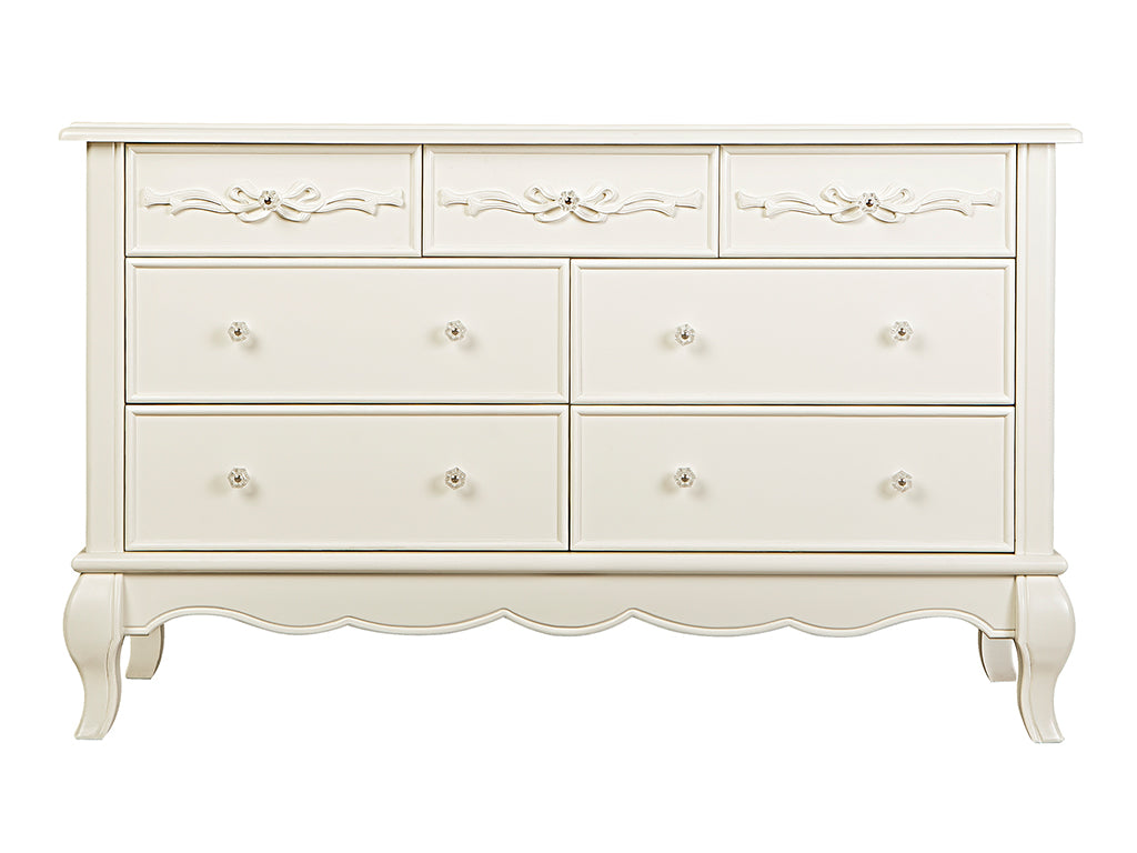 Aria 7 Drawer Dresser | Cream
