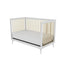 Alder Modern Baby Crib 3-in-1 | White & Natural Wood Slat Crib