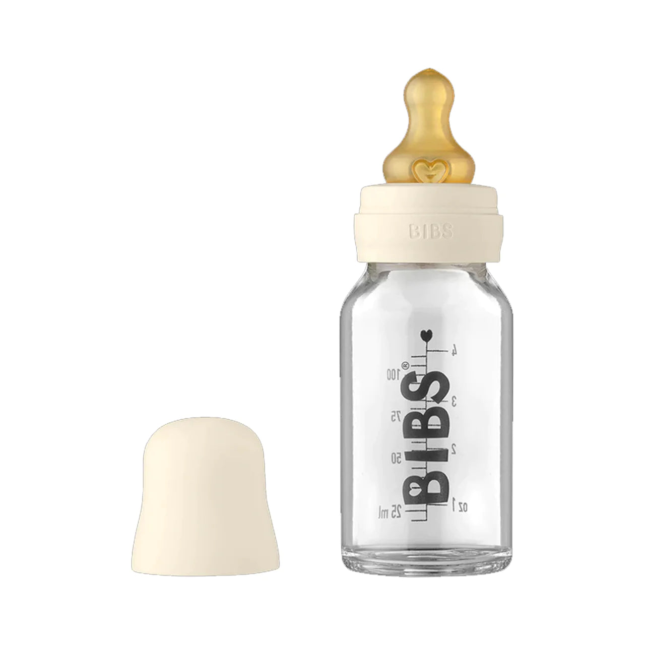 BIBS Baby Glass Bottle Latex | Ivory