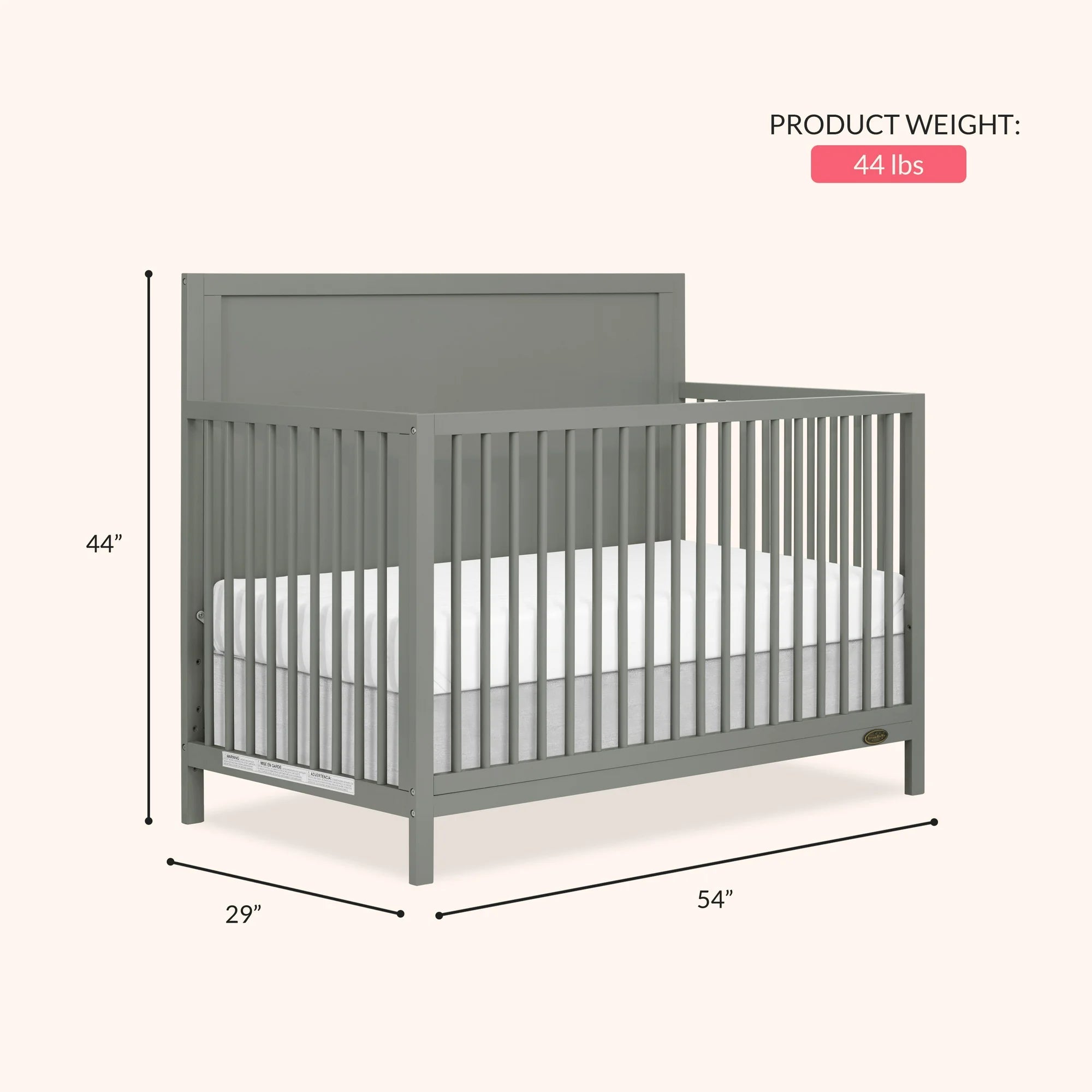 Celeste Convertible Crib | Grey