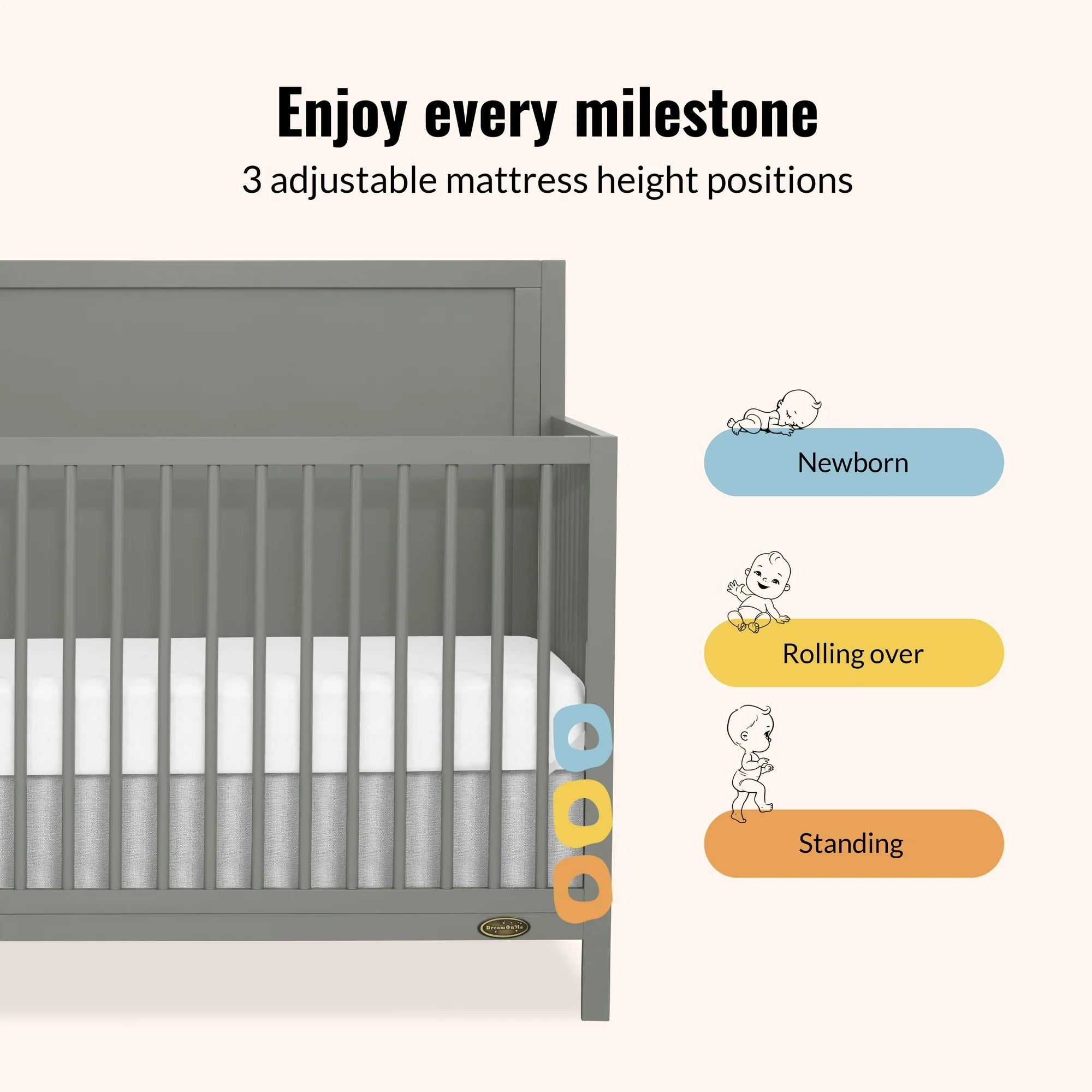 Celeste Convertible Crib | Grey