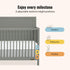 Celeste Convertible Crib | Grey