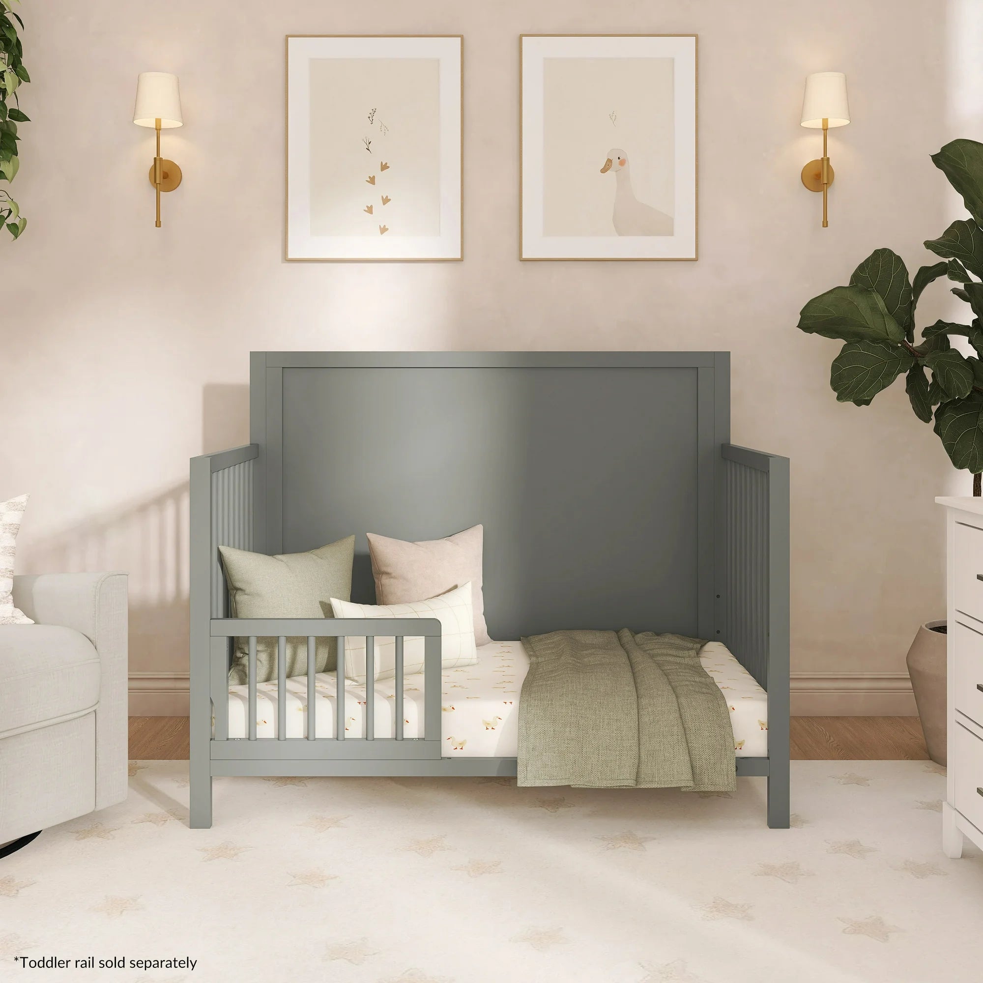 Celeste Convertible Crib | Grey