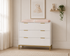Amara 3-Drawer Dresser in White & Gold