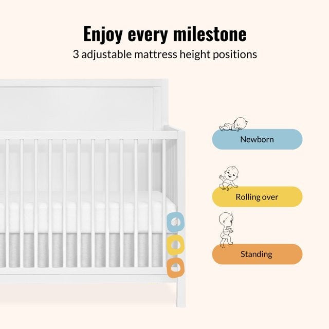Celeste Convertible Crib | White