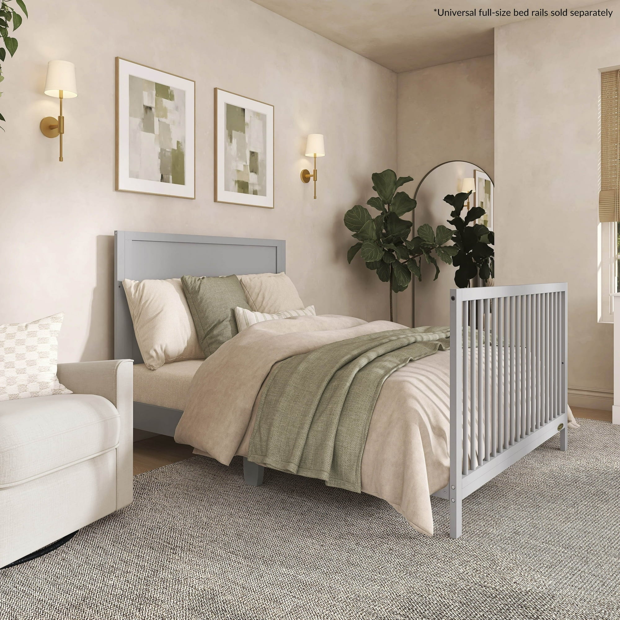 Celeste Convertible Crib | Light Grey