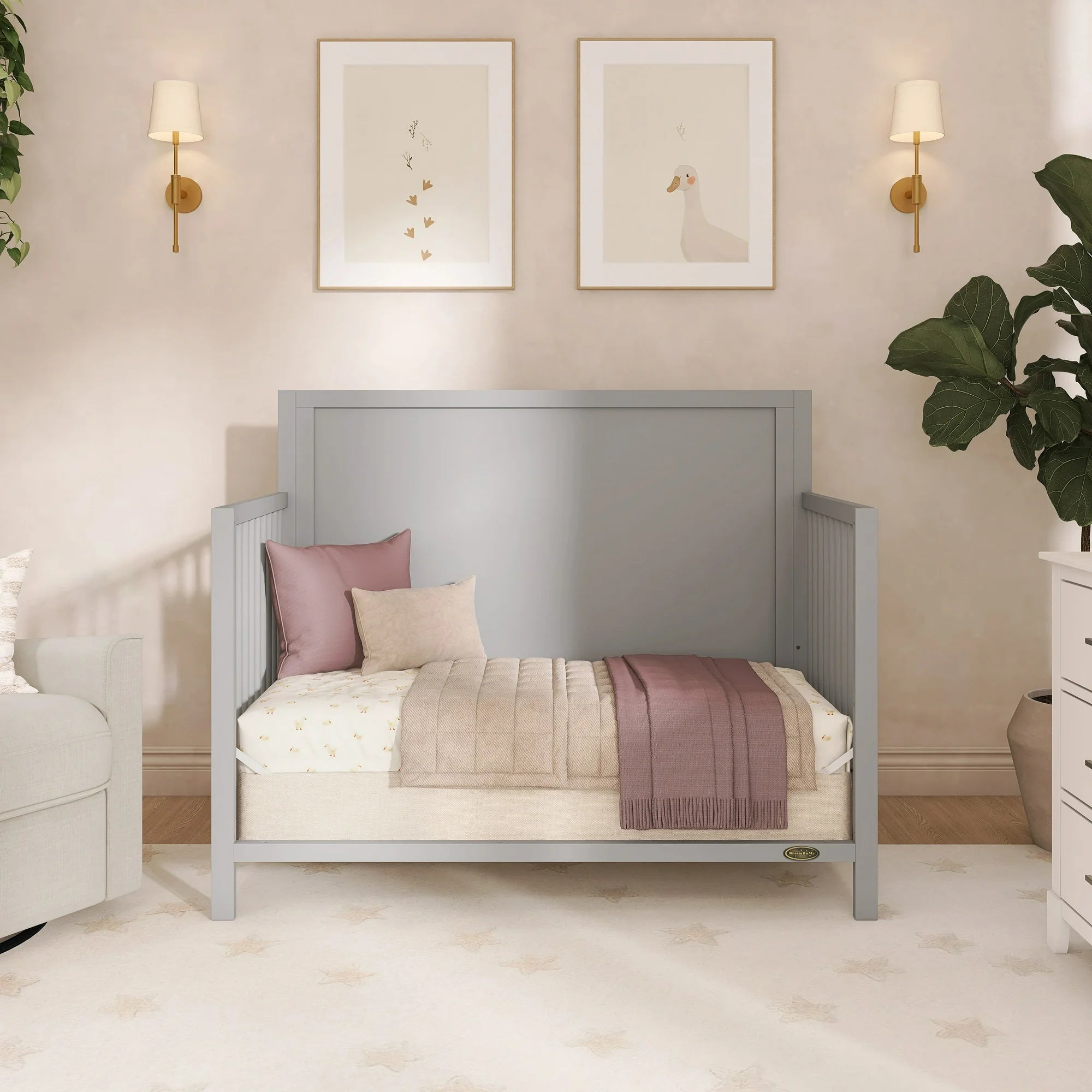 Celeste Convertible Crib | Light Grey