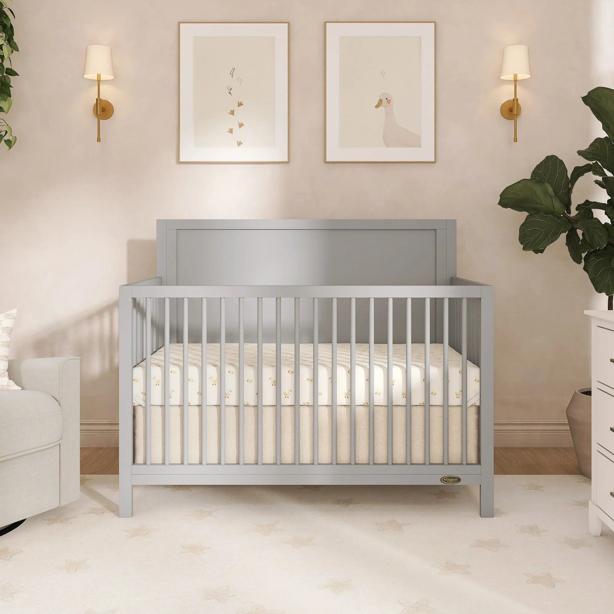Celeste Convertible Crib | Light Grey