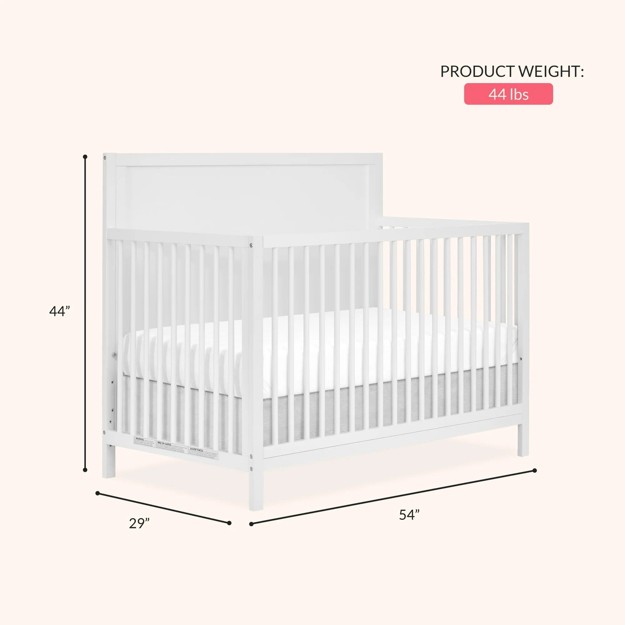 Celeste Convertible Crib | White