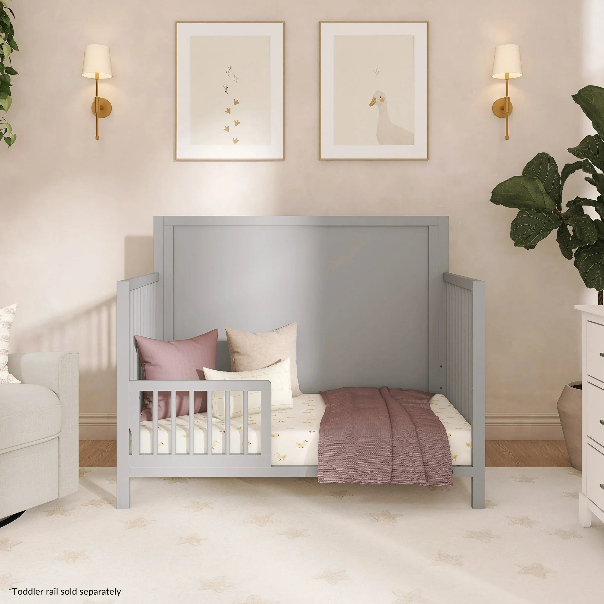 Celeste Convertible Crib | Light Grey