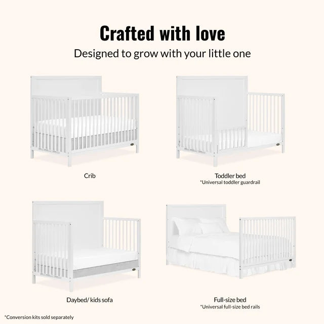 Celeste Convertible Crib | White