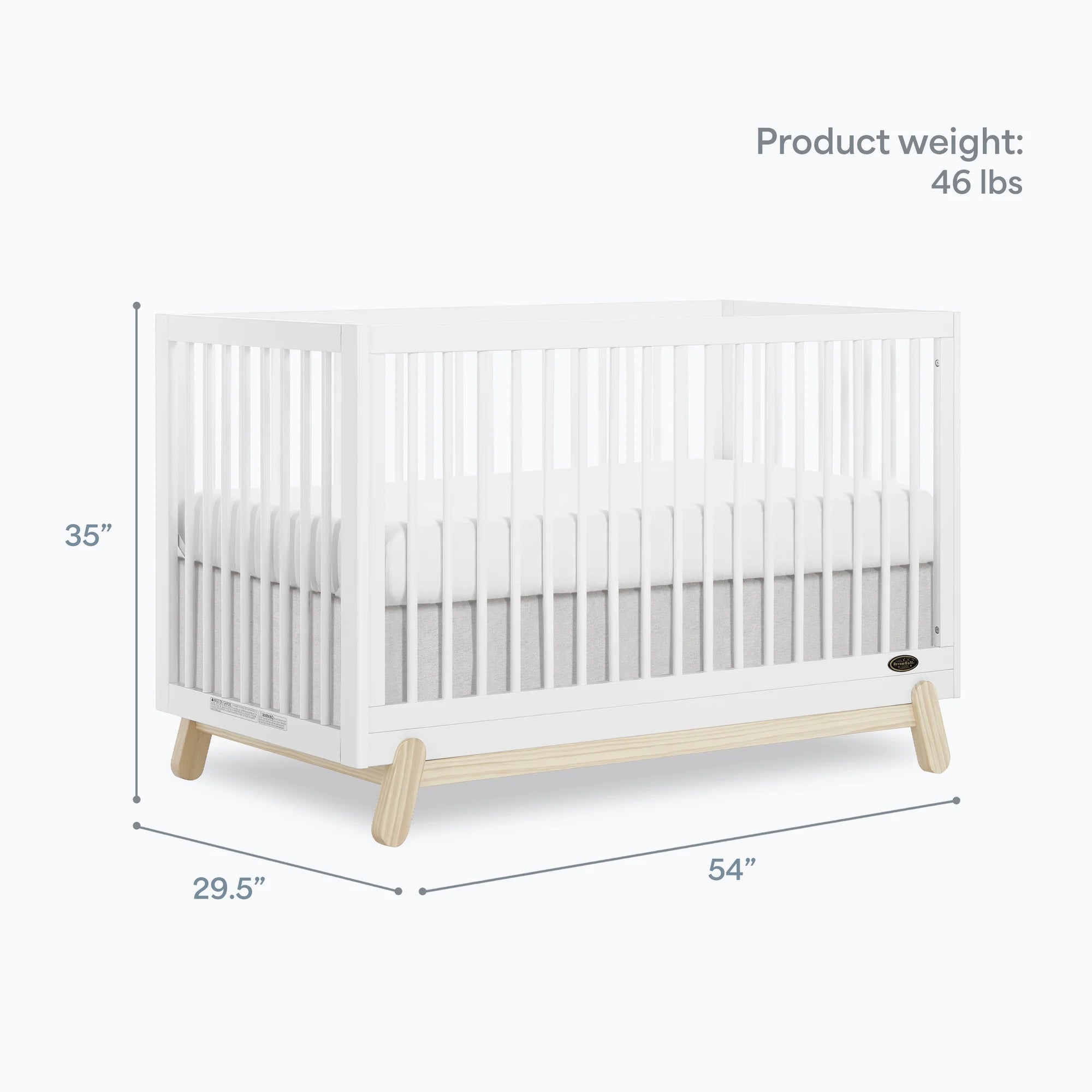 Lucien 5-in-1 Convertible Crib | Vintage White Oak