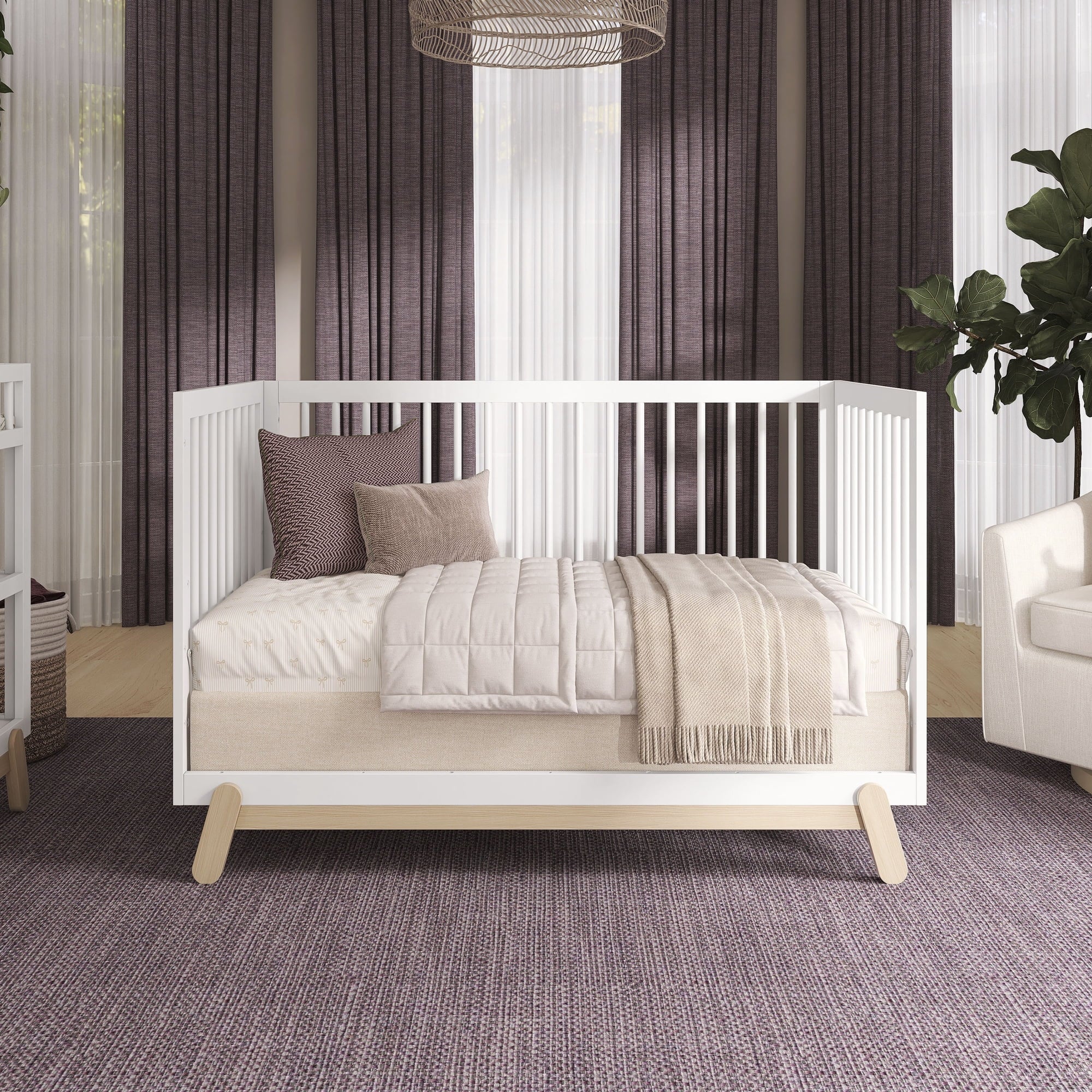 Lucien 5-in-1 Convertible Crib | Vintage White Oak