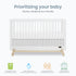 Lucien 5-in-1 Convertible Crib | Vintage White Oak
