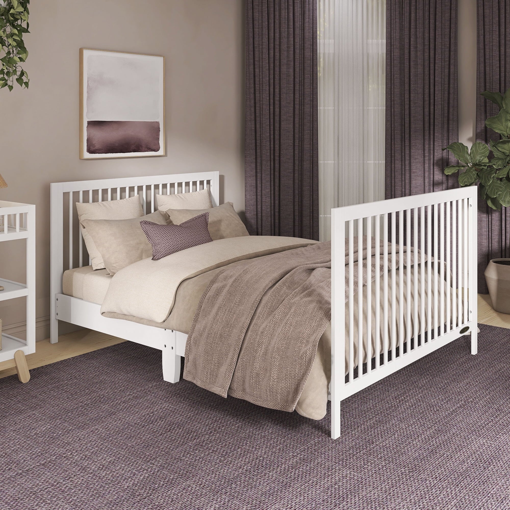 Lucien 5-in-1 Convertible Crib | Vintage White Oak