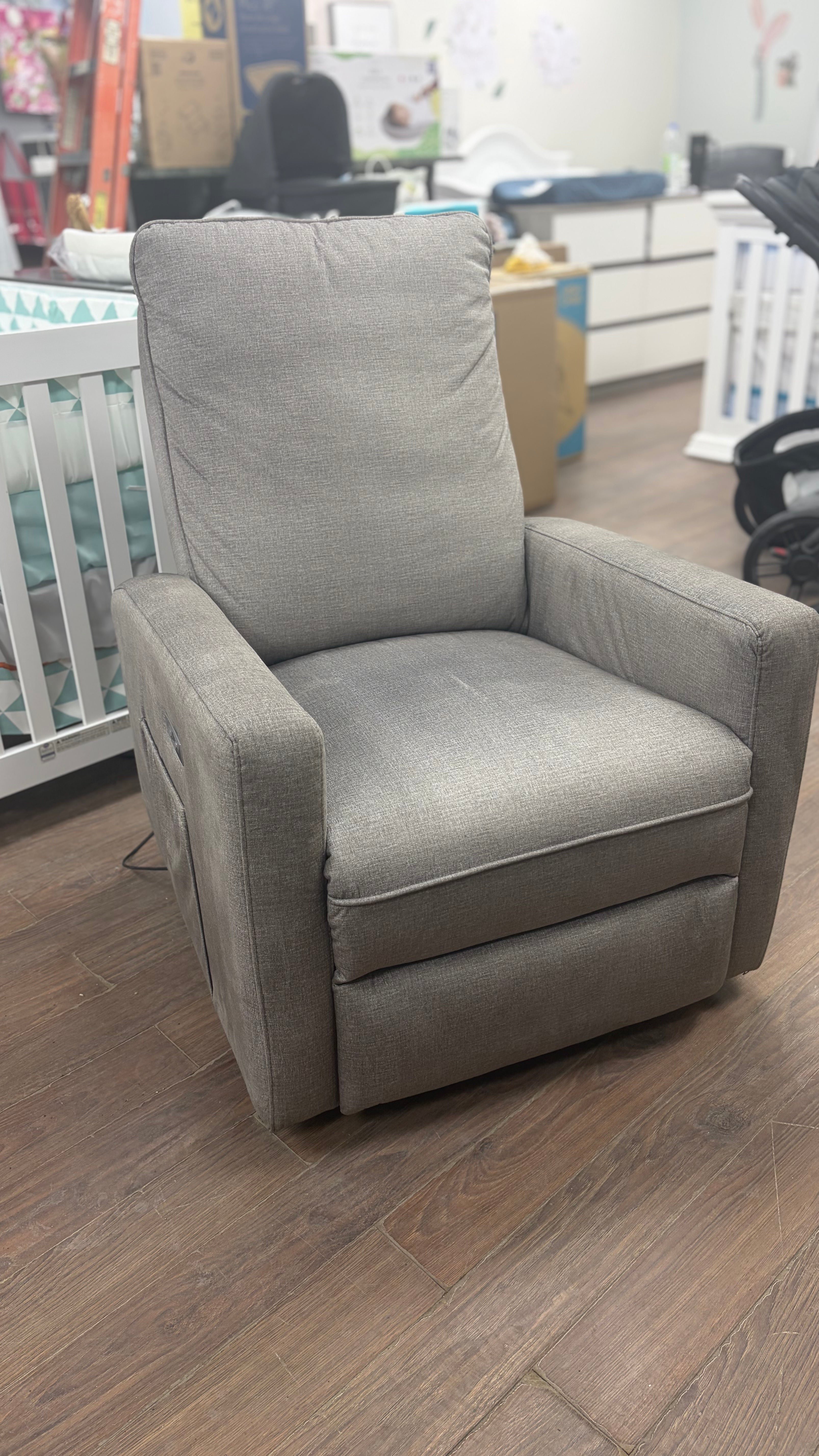 Theo Power Reclining Glider | Soft Ash *Store Sample