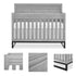 Kyo 5-in-1 Convertible Crib | Grey