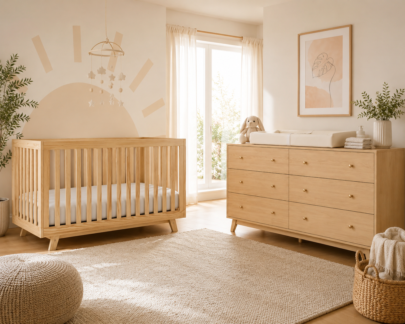 Lionel 3-in-1 with 6-Drawer Dresser | Natural Wood