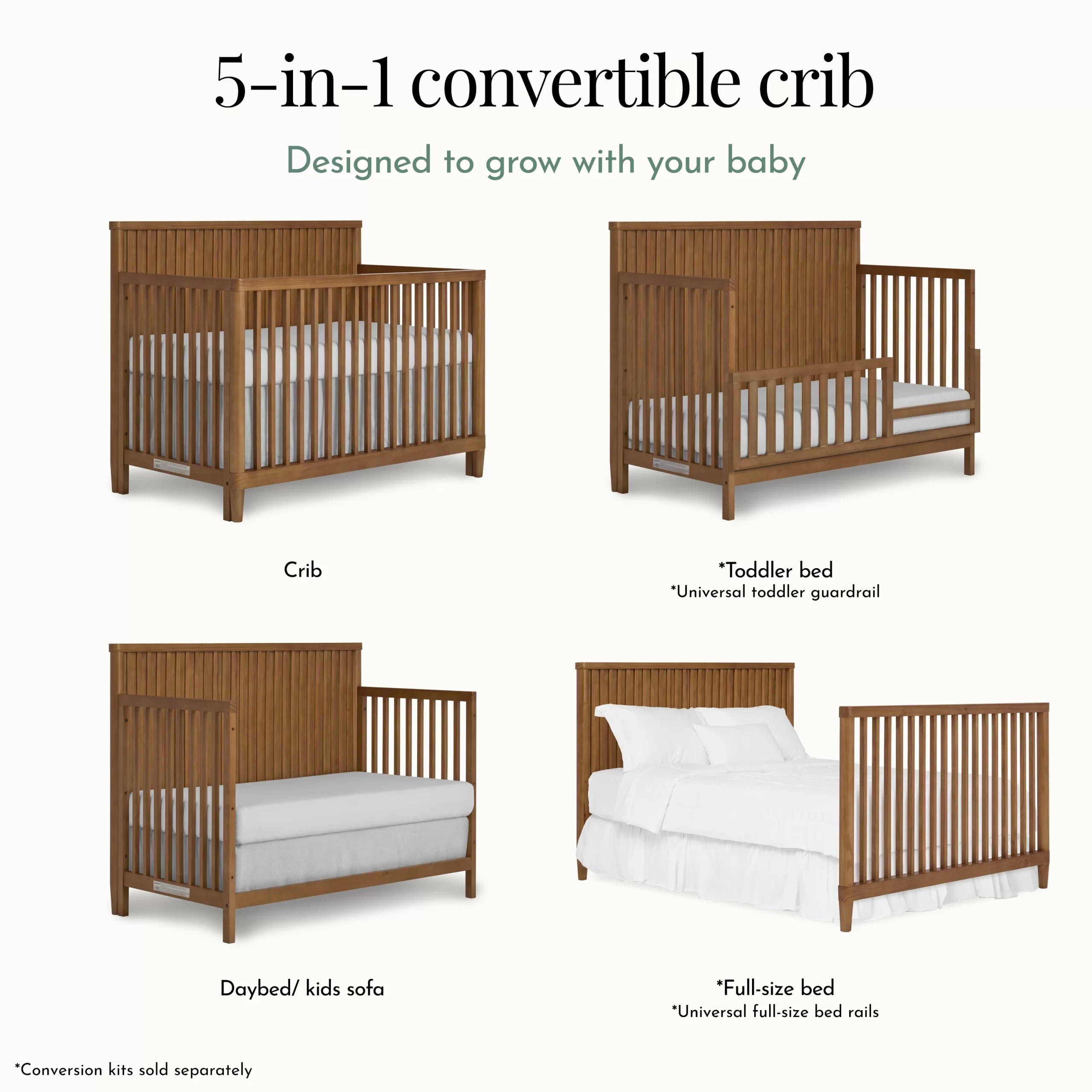 Luca 2-Piece Nursery Collection | Natural Oak