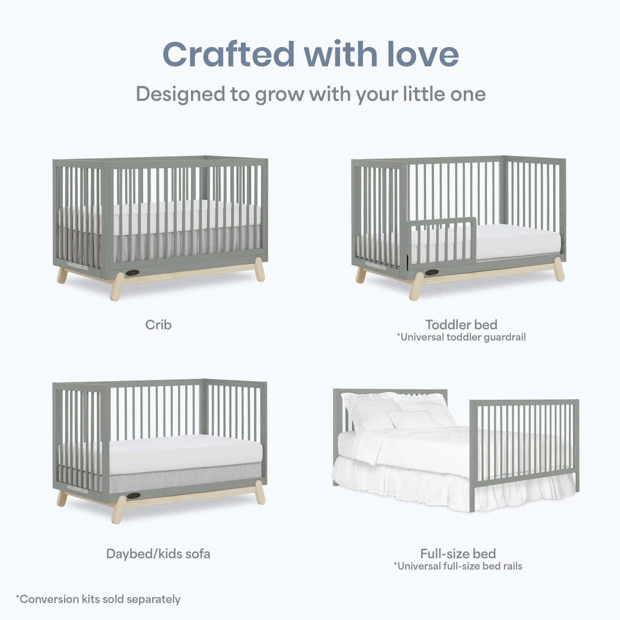 Lucien 5-in-1 Convertible Crib | Alpine Sage