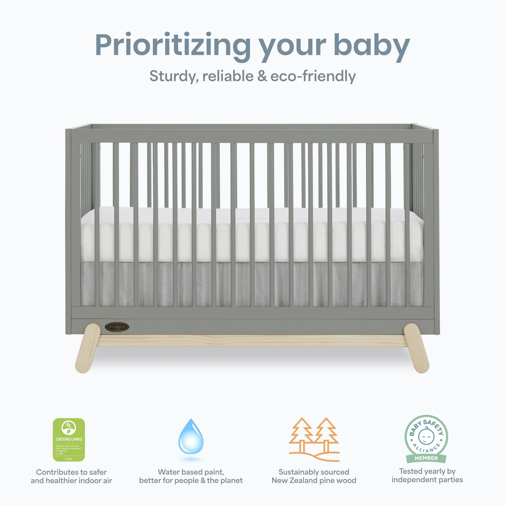 Lucien 5-in-1 Convertible Crib | Alpine Sage