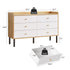 Meadow Nursery Set (Crib + 6 Drawer Dresser) | Natural Wood + White