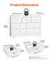 Nico Collection Convertible 4-in-1 Crib and Dresser | White