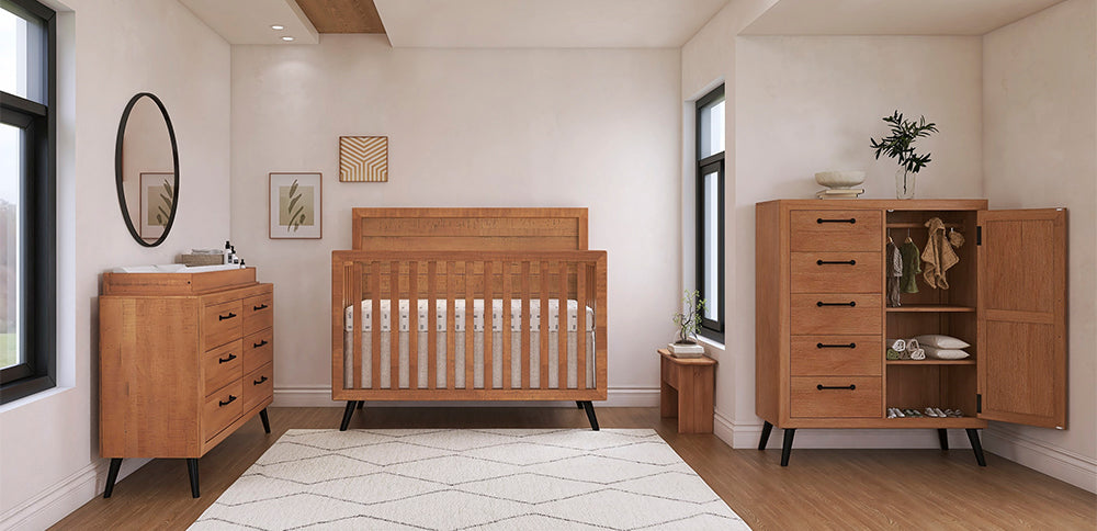 modern convertible crib with dresser Newport Cottage Convertible Crib and Dresser