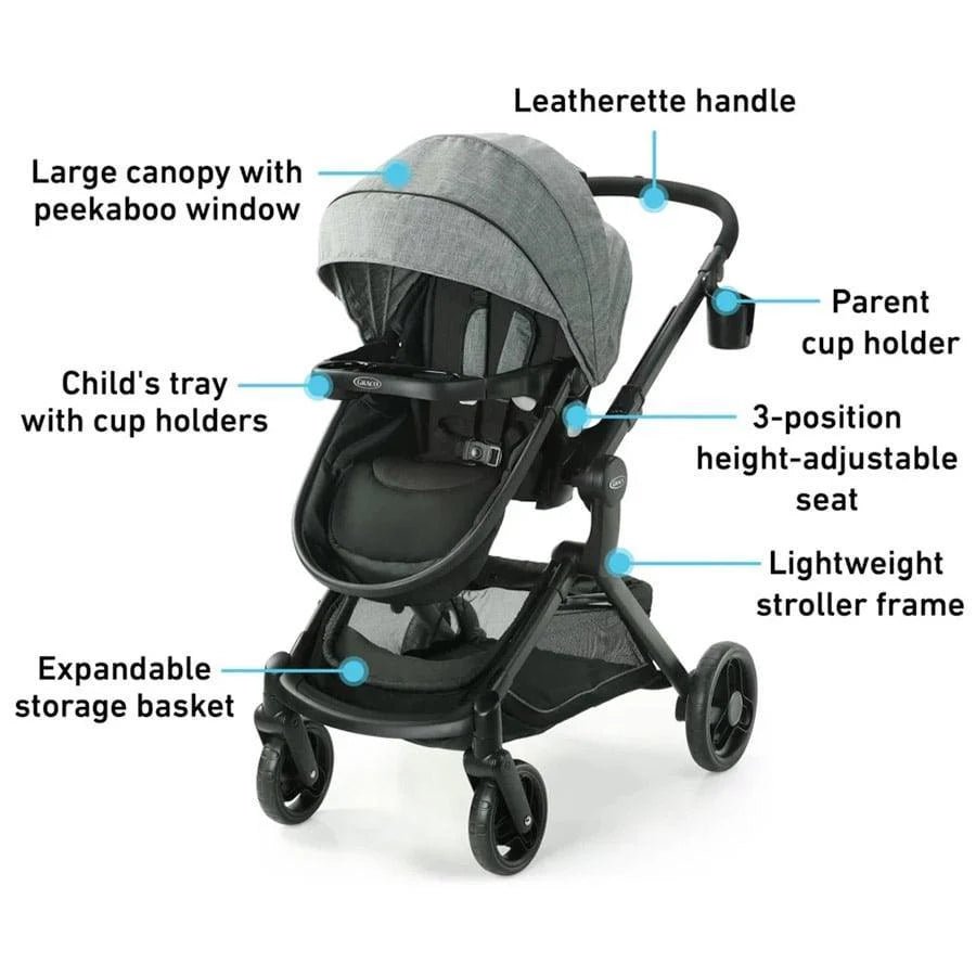 Graco Modes Nest Travel System - Baby Stroller and Car Seat Combo - Nico