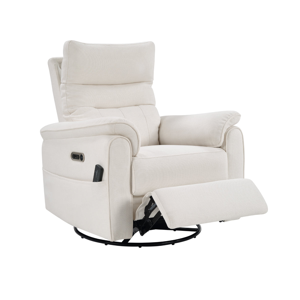Harley Power Massage Swivel Glider Recliner Chair