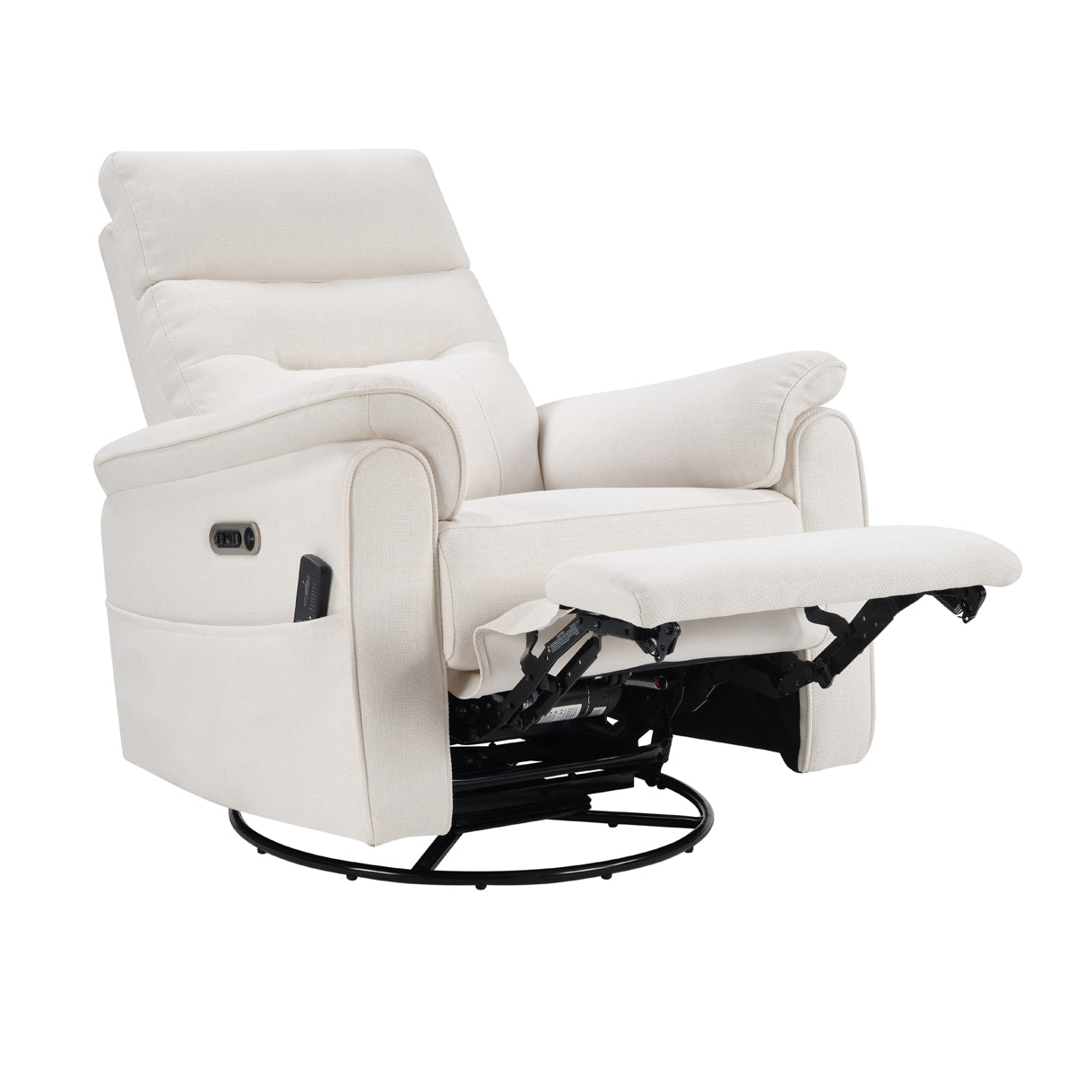 Harley Power Massage Swivel Glider Recliner Chair