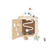 Janod Pure Large Multi-Activity Cube | Wooden Activity Cube for Toddlers