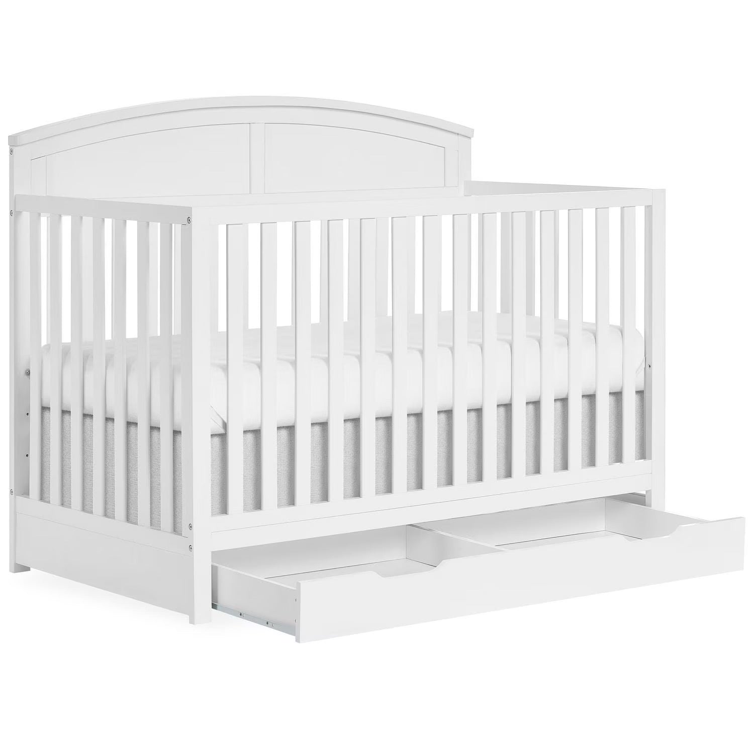 Nico Collection Convertible 4-in-1 Crib and Dresser | White