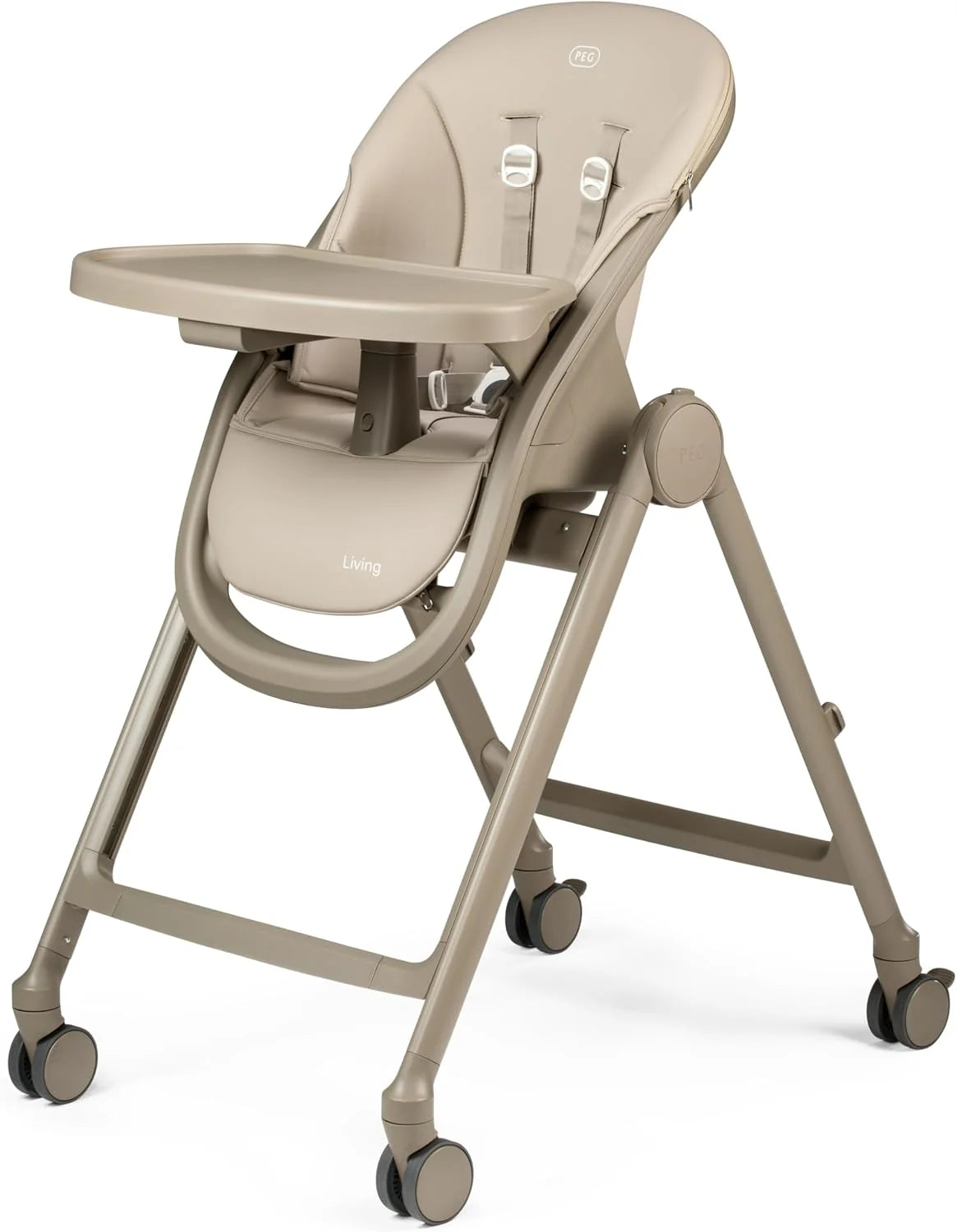 Peg Perego Living High Chair & Recliner | Adjustable & Foldable | Made in Italy | Space Sand