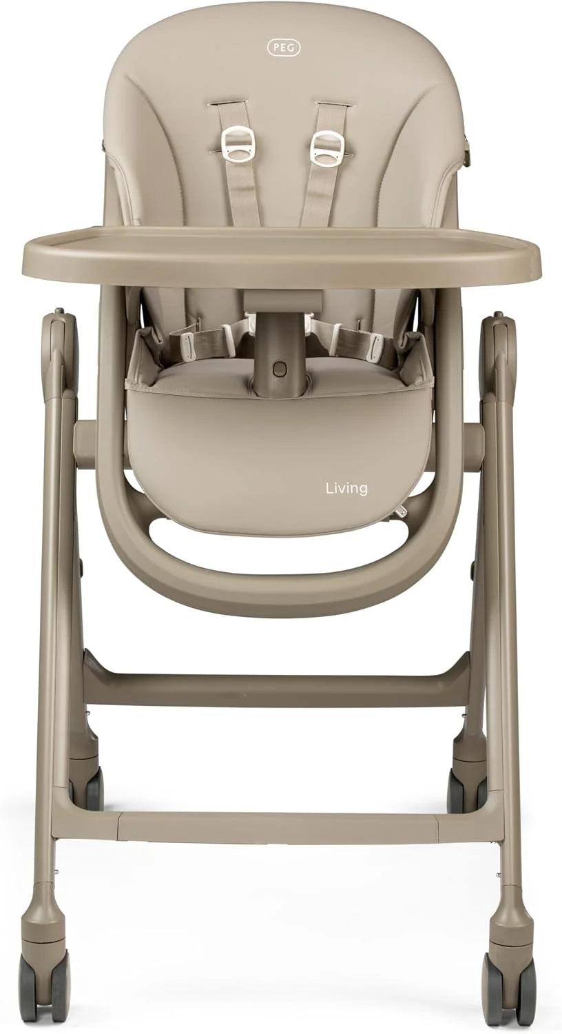 Peg Perego Living High Chair & Recliner | Adjustable & Foldable | Made in Italy | Space Sand