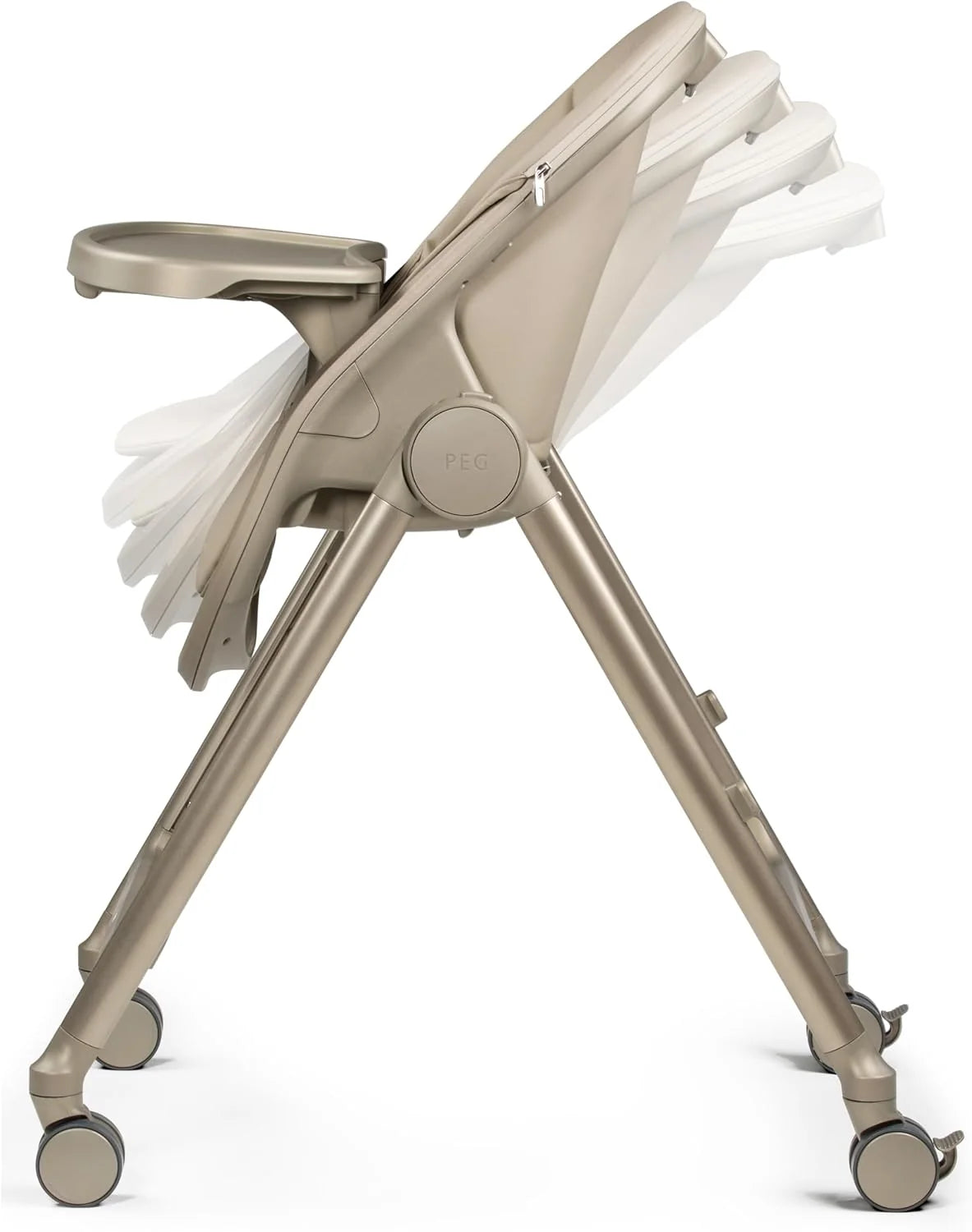 Peg Perego Living High Chair & Recliner | Adjustable & Foldable | Made in Italy | Space Sand