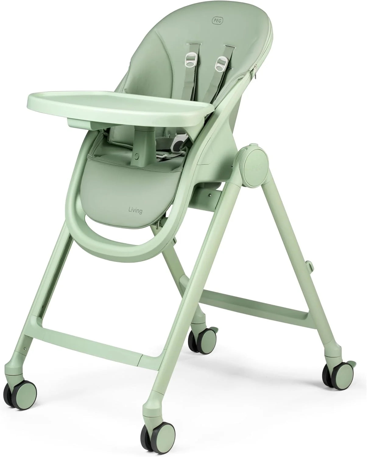 Peg Perego Living High Chair & Recliner | Adjustable & Foldable | Made in Italy | Sage